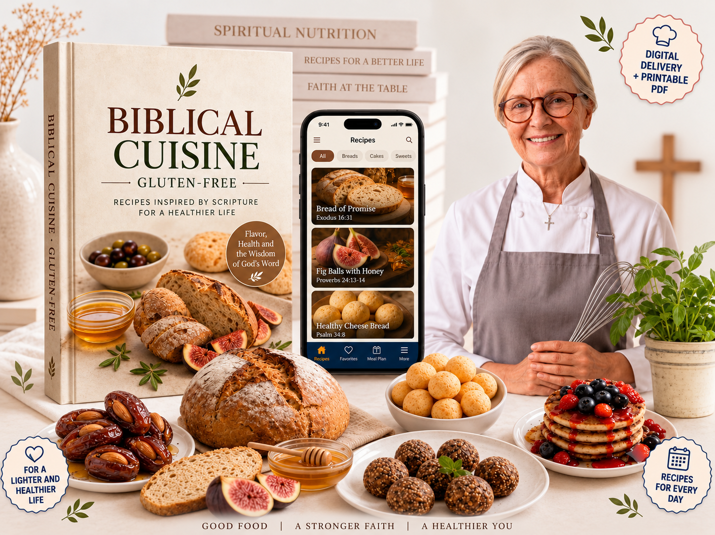 Biblical Cooking product cover — 365 sugar-free, gluten-free and dairy-free recipes