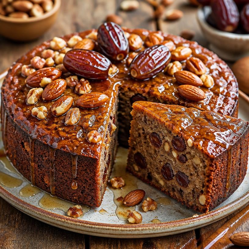 Bolo de tâmara e mel