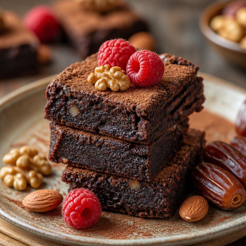 Brownie de alfarroba sem farinha